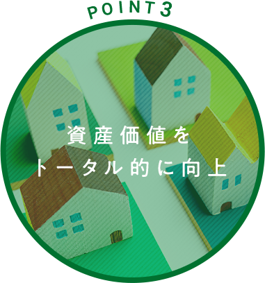 資産価値を トータル的に向上